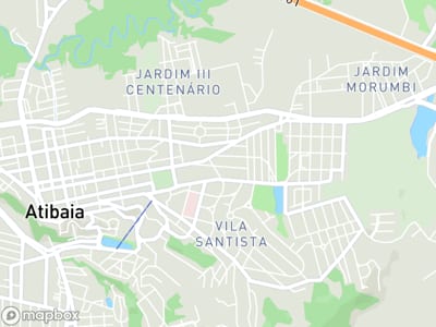 Mapa da área de atendimento de JK Office em Atibaia