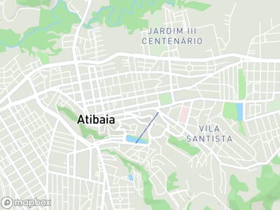 Mapa da área de atendimento de J. P. Barbosa Advogados Associados em Atibaia