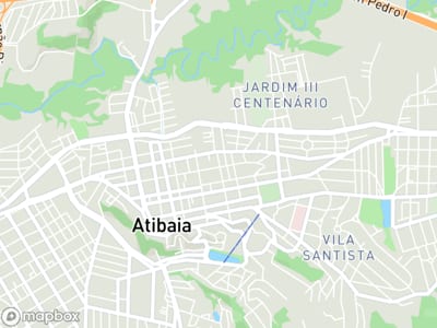 Mapa da área de atendimento de Cemoa em Atibaia