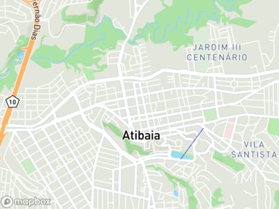 Mapa da área de atendimento de Rinova Odontologia em Atibaia