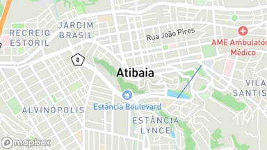 Mapa aproximado do bairro Lucas Nogueria Garcez, em Atibaia, com um pino na região do anúncio