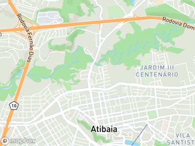 Mapa da área de atendimento de Aluminio Real em Atibaia