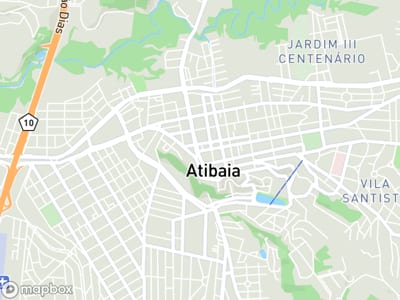 Mapa da área de atendimento de + Sorriso em Atibaia