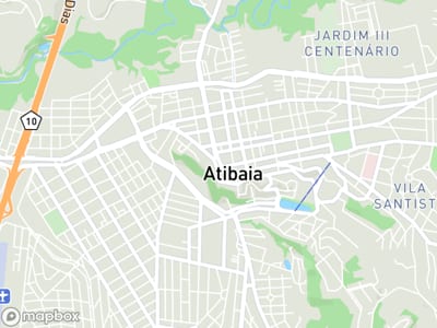 Mapa da área de atendimento de Infinity Estetica & Bem - Estar em Atibaia