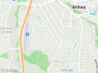 Mapa da área de atendimento de Inovar Vidros em Atibaia