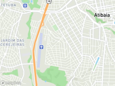 Mapa da área de atendimento de Rnfontes em Atibaia
