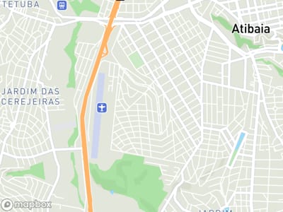 Mapa da área de atendimento de Cpu Gauss em Atibaia