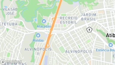 Mapa aproximado do bairro Jardim Floresta, em Atibaia, com um pino na região do anúncio