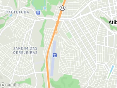 Mapa da área de atendimento de Oliver Film em Atibaia
