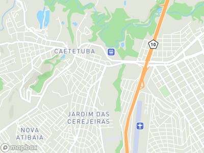 Mapa da área de atendimento de Saiso Electric em Atibaia