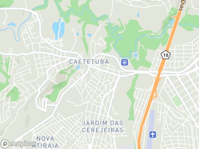 Mapa da área de atendimento de Quinta dos Eucaliptos Eventos em Atibaia