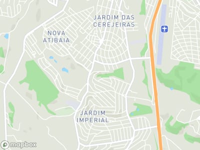 Mapa da área de atendimento de Academia Strickers em Atibaia