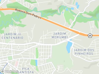 Mapa da área de atendimento de Maynara Camilo Psicologia em Atibaia