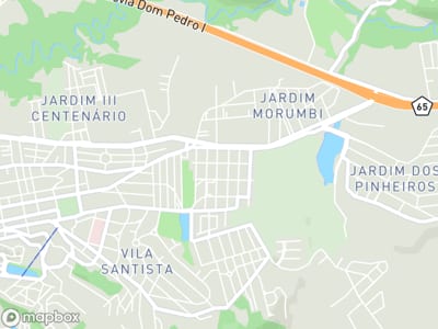 Mapa da área de atendimento de Jacinto em Atibaia